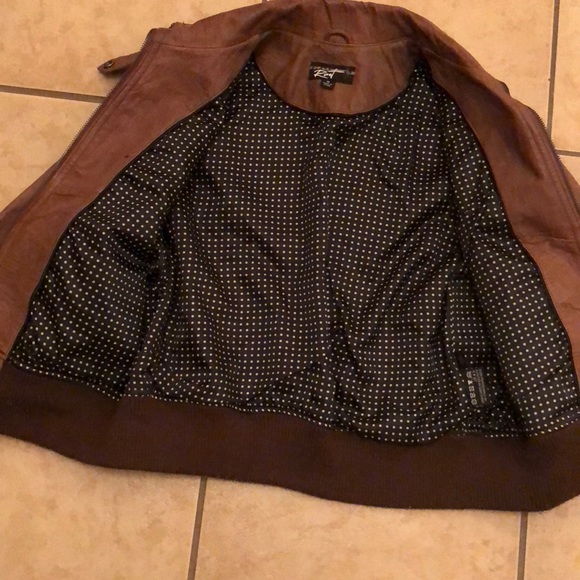 Black rivet Women bomber jacket 100% leather sz M - Picture 2 of 7